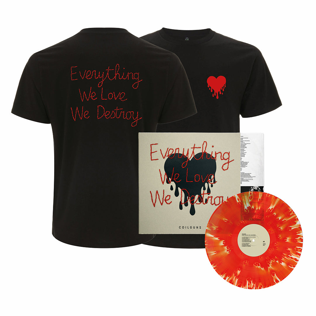 Coilguns - Everything We Love We Destroy (LP Red Cloud) + (T-shirt BUNDLE) PRE-ORDER