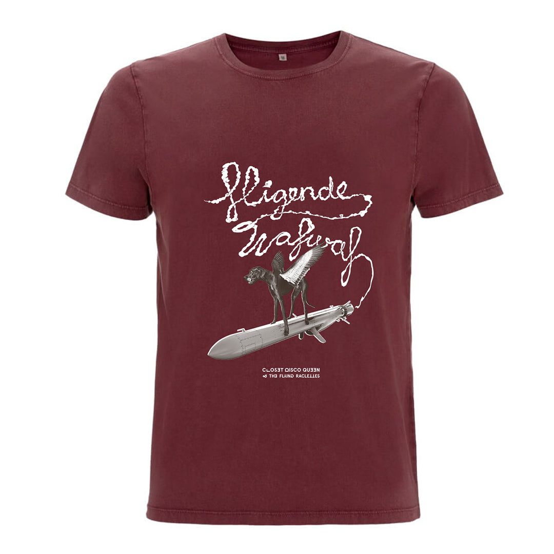 Closet Disco Queen and The Flying Raclettes - Flying Dog (T-shirt Stone wash burgundy)