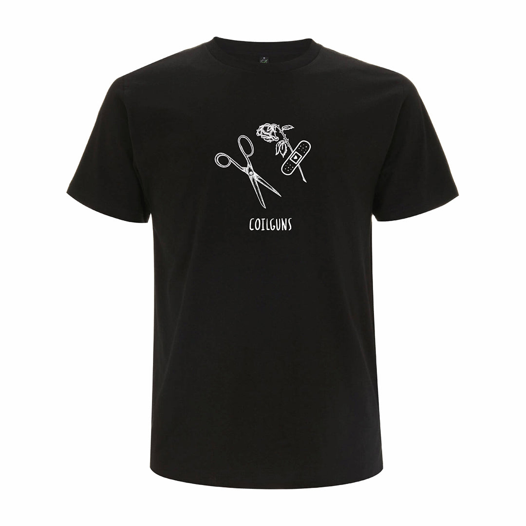 Coilguns - Scissors & Rose (T-shirt Black) - PRE - ORDER